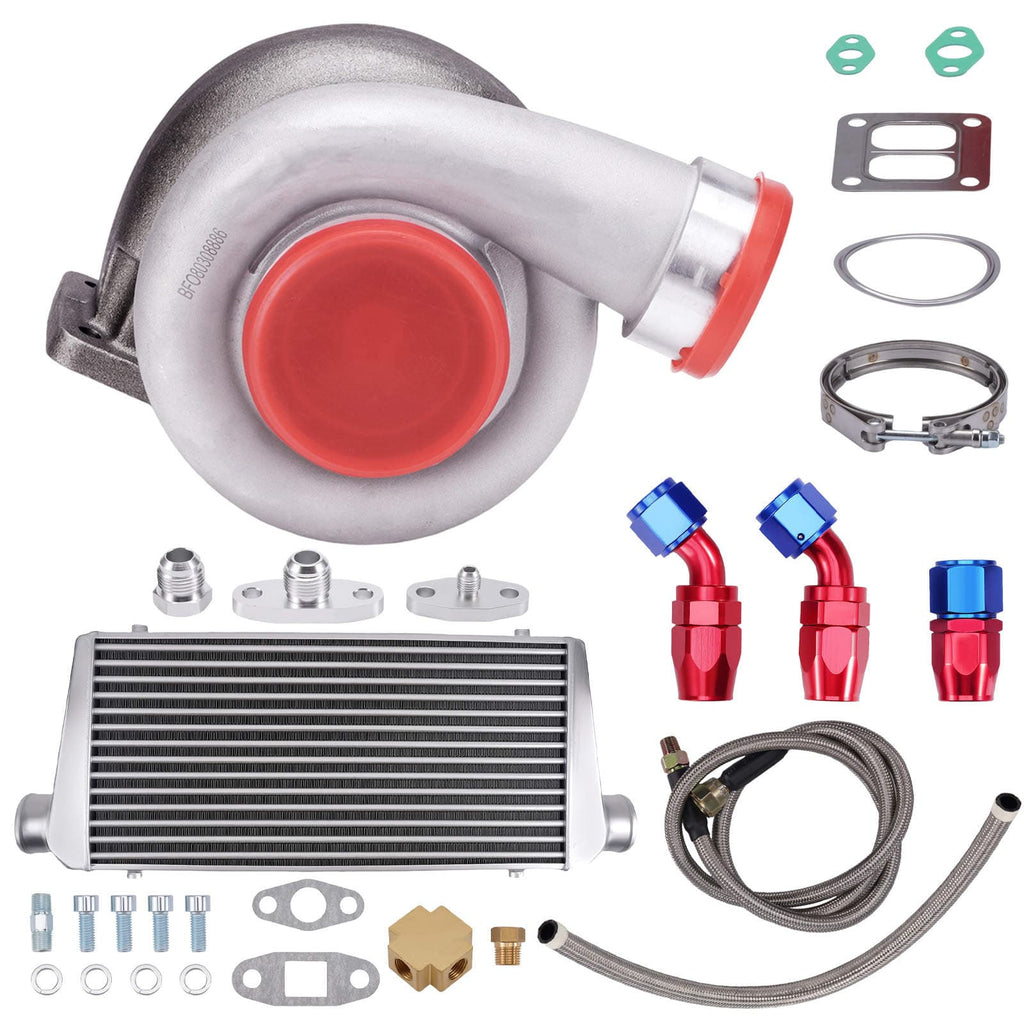Turbolader GT45 met intercooler en oliedrukleidingen universeel