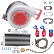 Laad de afbeelding in de galerijviewer, Turbolader GT45 met intercooler en oliedrukleidingen universeel
