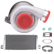 Laad de afbeelding in de galerijviewer, Voor GT45 T4/ T66 600+ HP Turbo V-Band + 600x300x76mm voor Mount Intercooler