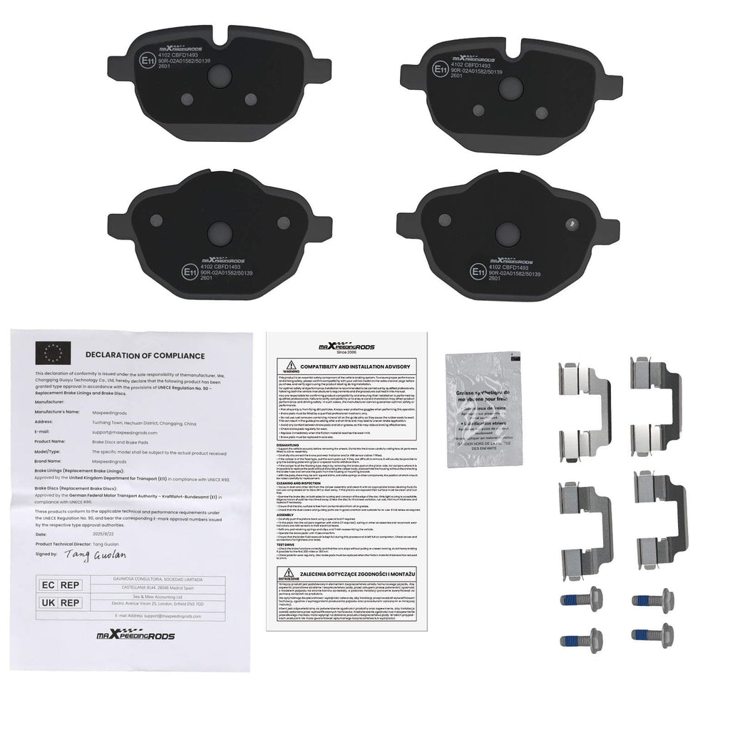 Remblokken achter geschikt voor BMW X3 X4 X5 Z4 i8 iX3 5er 6 GT 7er Alle Modelle 2009-25