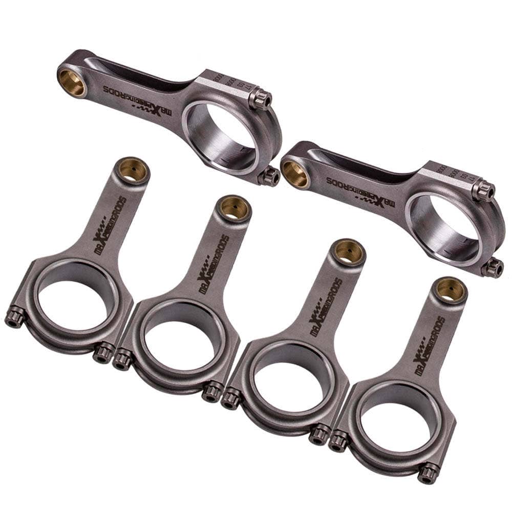 6 stuks Racing EN24 4340 Drijfstangen voor BMW E36 E46 328i 325i M52B28