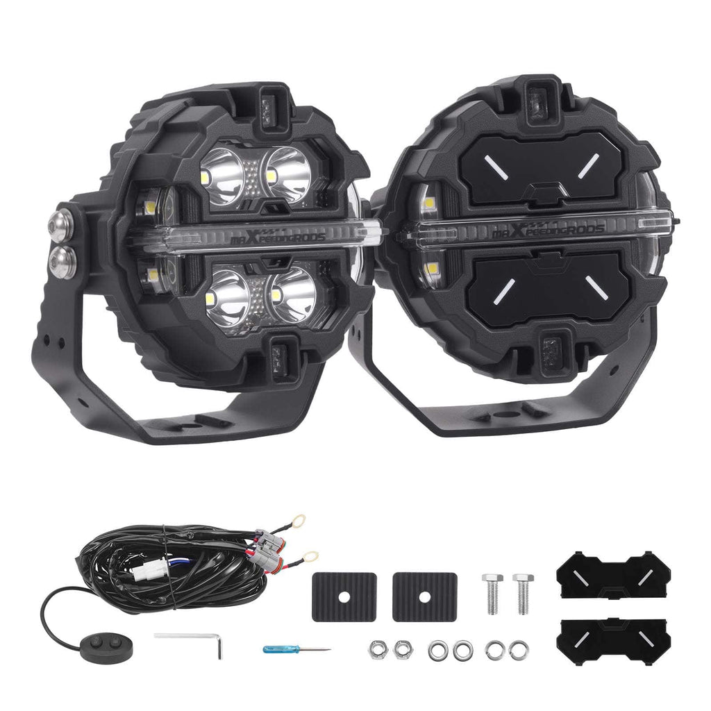 LED werklamp set 3.5 inch 160W 19200LM 270 graden IP68 Crosshair universeel