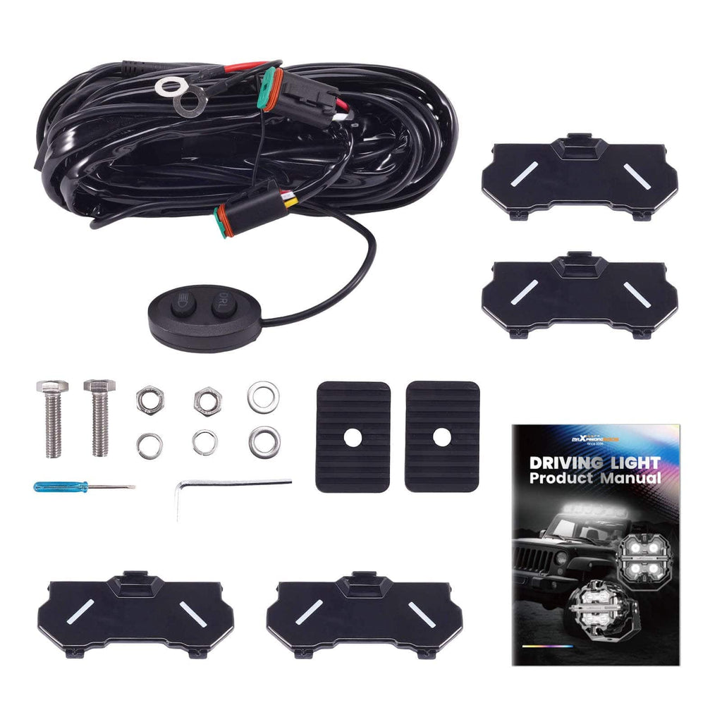 LED verstraler set 3.5 inch 160W 19200LM 270 graden IP68 DRL auto vrachtwagen