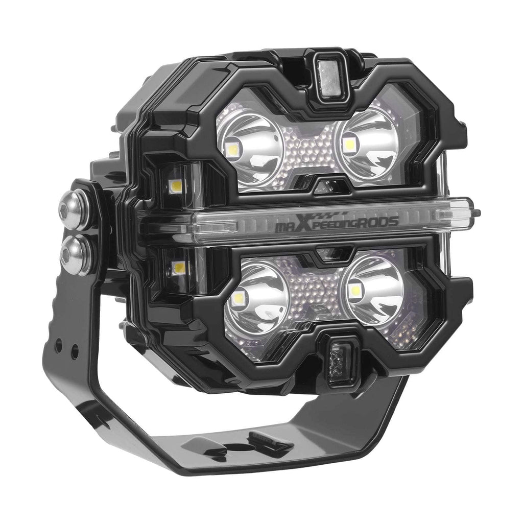 Square LED Pods Driving Lights DRL RGB Light with Amber & suitable for White 160W FOR Off Road