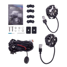 Load image into Gallery viewer, Square LED Pods Driving Lights DRL RGB Light with Amber &amp; suitable for White 160W FOR Off Road