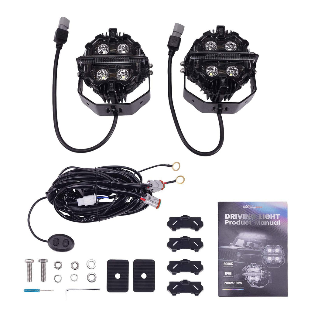 5 inch LED Koplamp RGB DRL voor SUV 4X4 Marine Spot Beam 270° 6000K 12V IP68