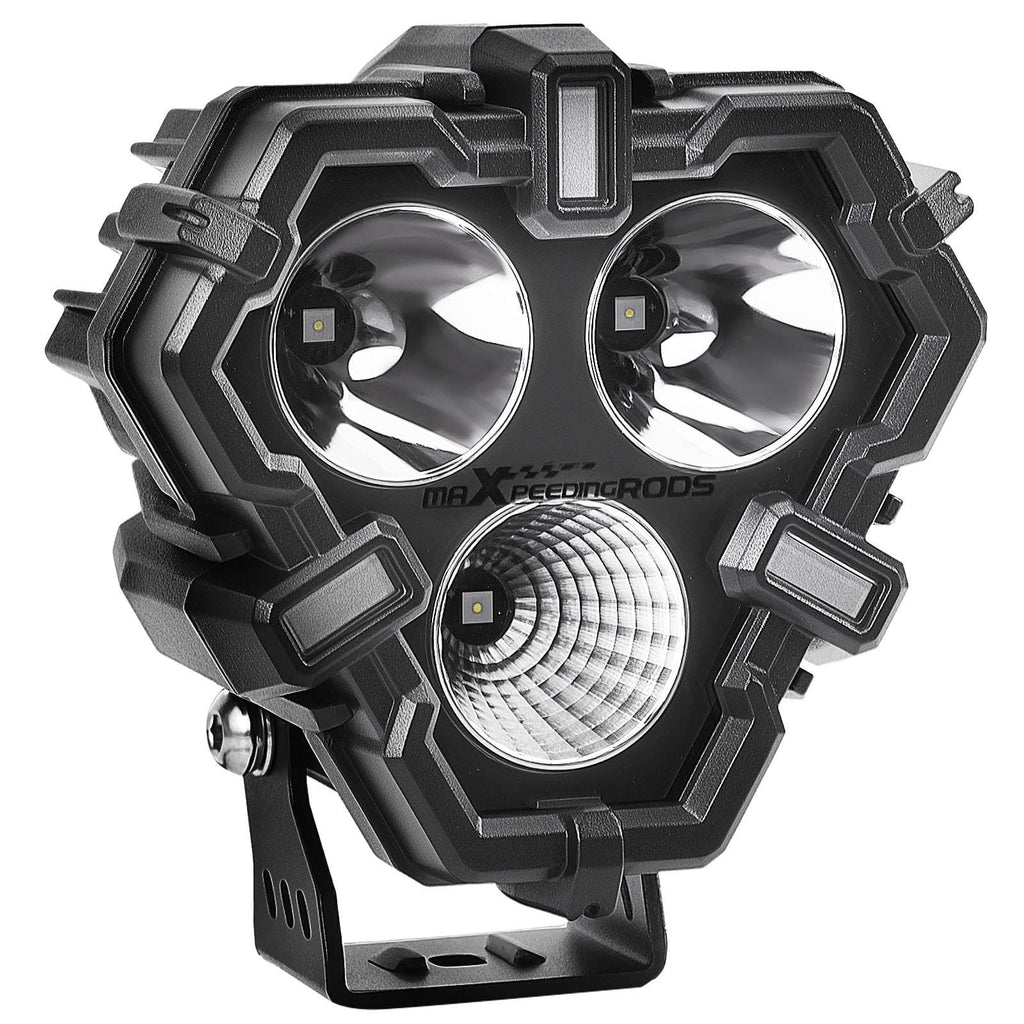 LED Driving Lights 5 Combo Spot Flood 120W White DRL Offroad Lights 9-32V