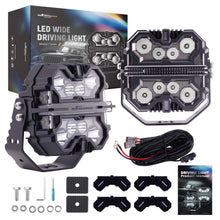 Load image into Gallery viewer, Auxiliary LED Lights 7" 332W for All Terrain SUV 4X4 Universal 12V RGB DRL