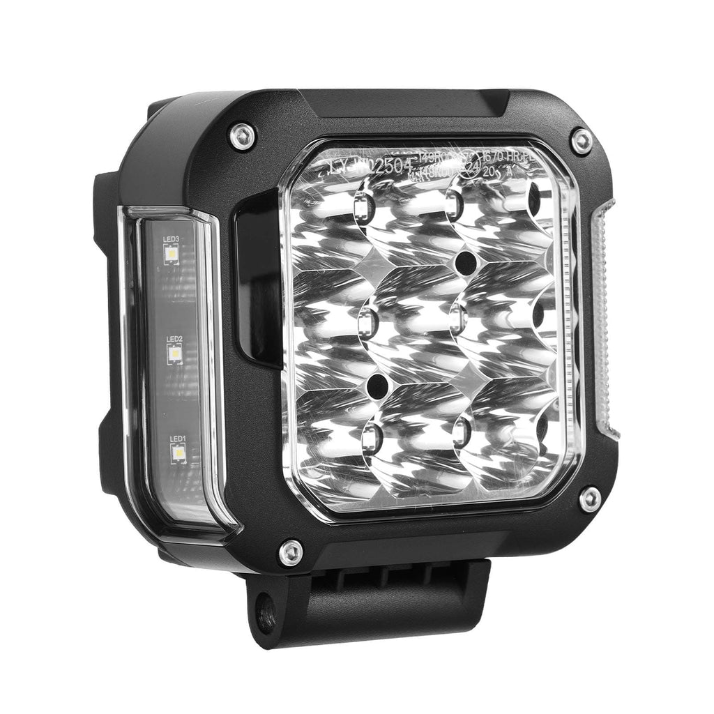 2x 4zoll LED Zusatzscheinwerfer met Gelb Tagfahrlicht DRL for Offroad SUV LKW