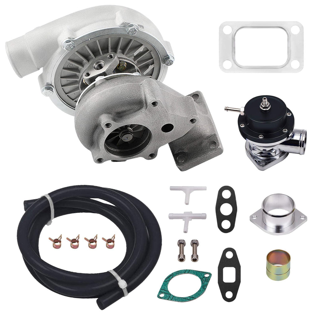 T3 T04E Universal Turbo + RS Type Wastegate .63 T3 Flange 5-bolt Flange