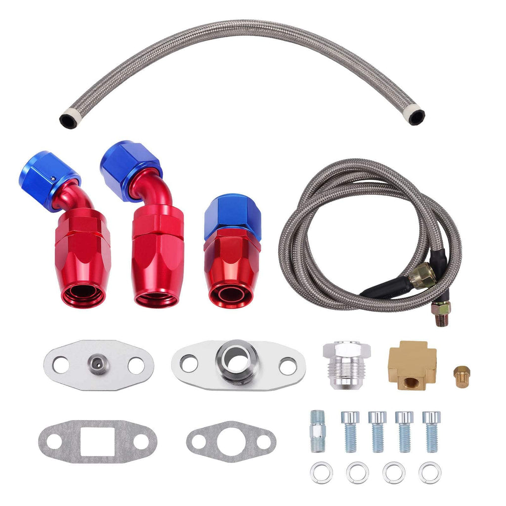 Universal Turbo met Oil Lines voor GT30 GT3076 T3 AR .60 voor GT3037 500 HP nieuw