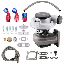 Laad de afbeelding in de galerijviewer, Universal Turbo met Oil Lines voor GT30 GT3076 T3 AR .60 voor GT3037 500 HP nieuw