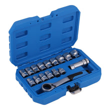 Load image into Gallery viewer, 17x Pass-Through Socket Set Ratchet Box for Mechanics 10-24mm Metric