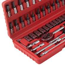 Laad de afbeelding in de galerijviewer, 46-Stuk Gereedschap Set Ratchet Wrench met Universal Joint and Extensions