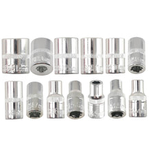 Laad de afbeelding in de galerijviewer, Set 53 Tools 1/4" DR Sockets 4-14mm Bits Ratchet Extension Case