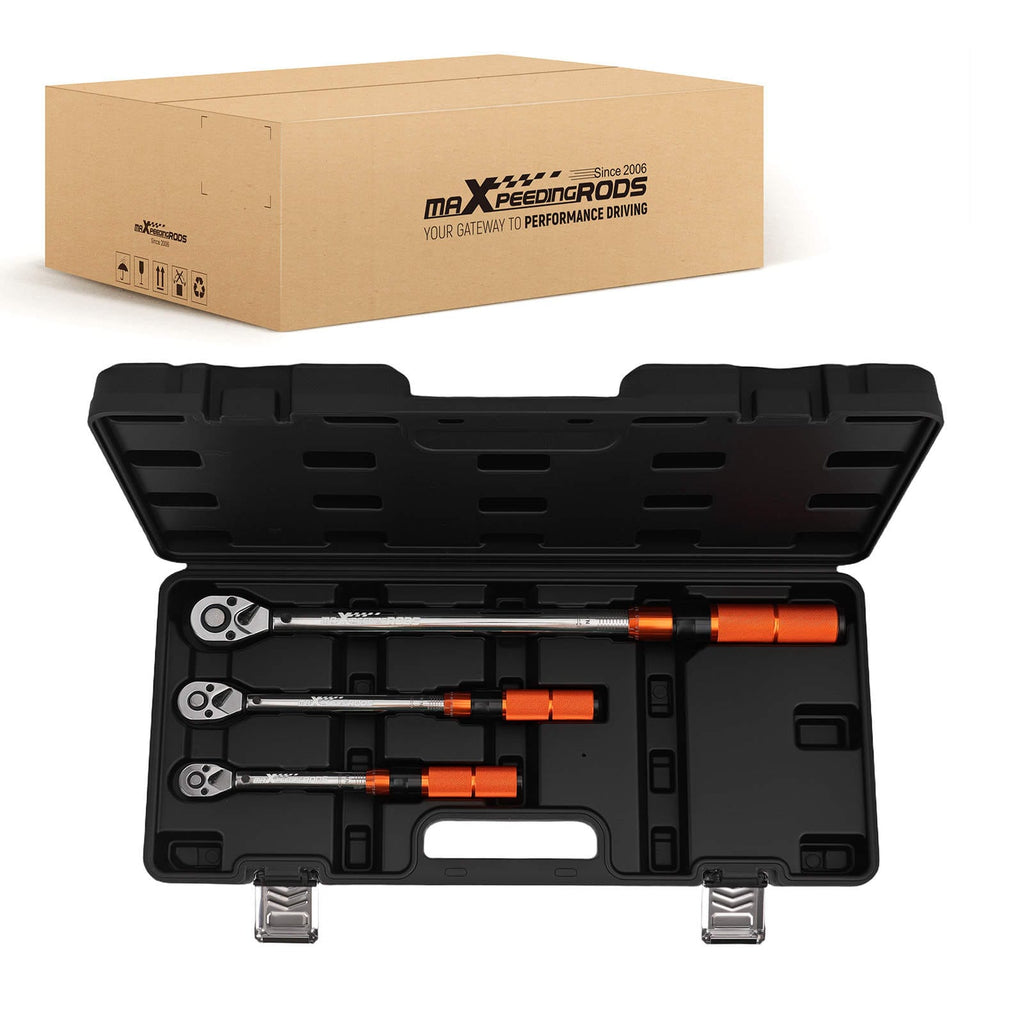 Torque Wrench Set 1/4 3/8 1/2 5-25 10-60 40-220Nm met Case