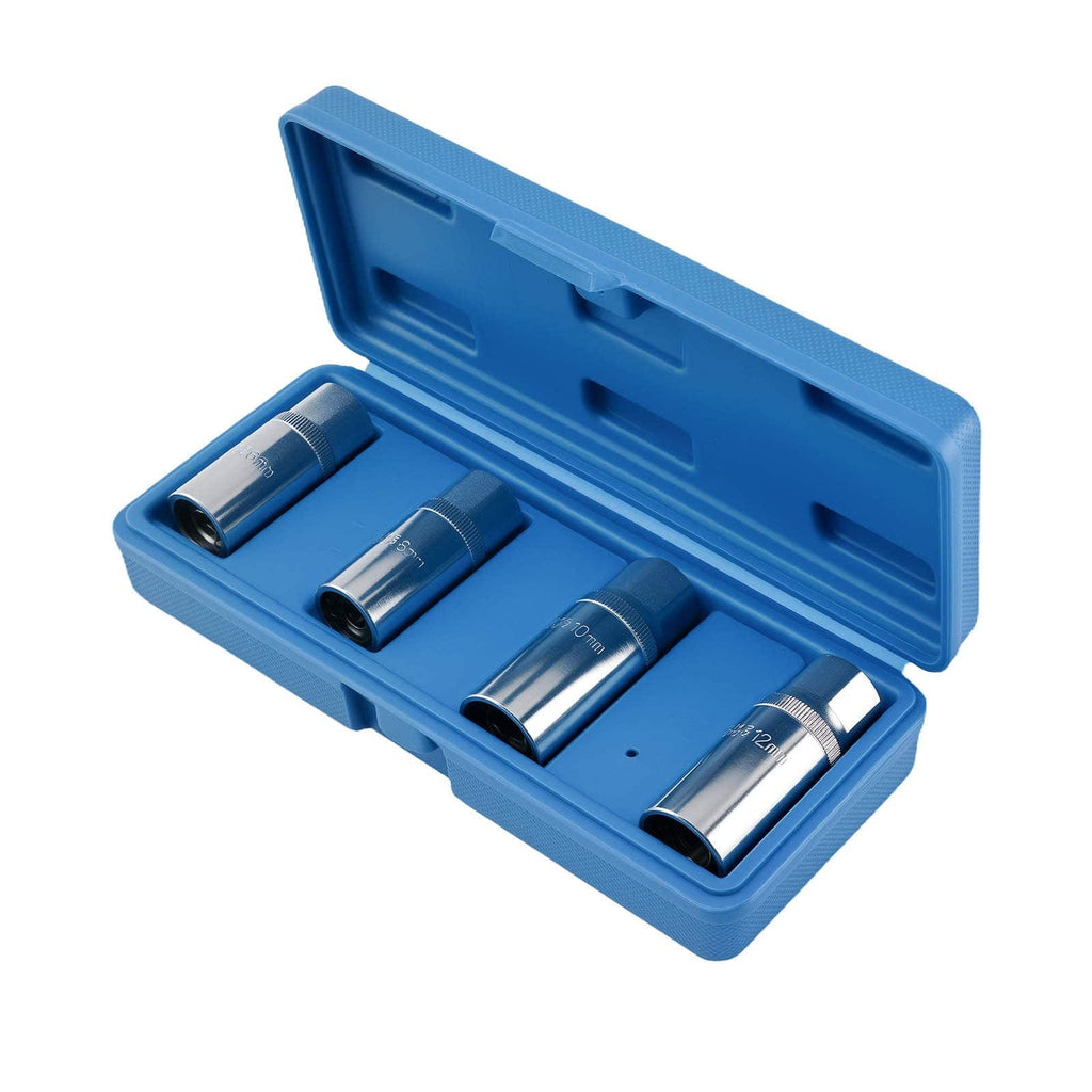 4-Stuk Exhaust Stud Extractor Set CRV 6-12mm 1/2 Inch met Case