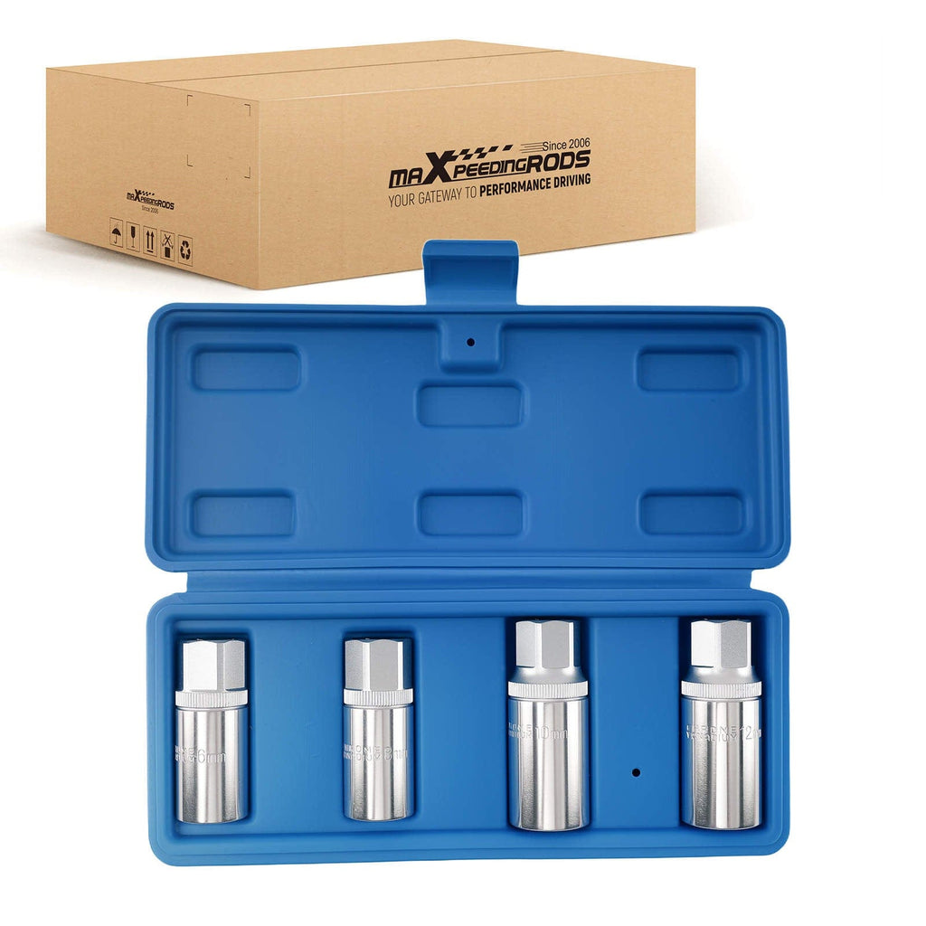4-Stuk Exhaust Stud Extractor Set CRV 6-12mm 1/2 Inch met Case