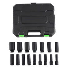 Load image into Gallery viewer, 16 1/2-inch Impact Sockets 10-32mm 6-Point Deep Metric Cr-V Phosphate