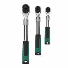 Load image into Gallery viewer, 3 Ratchet Wrenches 1/4 3/8 1/2 72 Teeth Extendable Ergonomic Handle