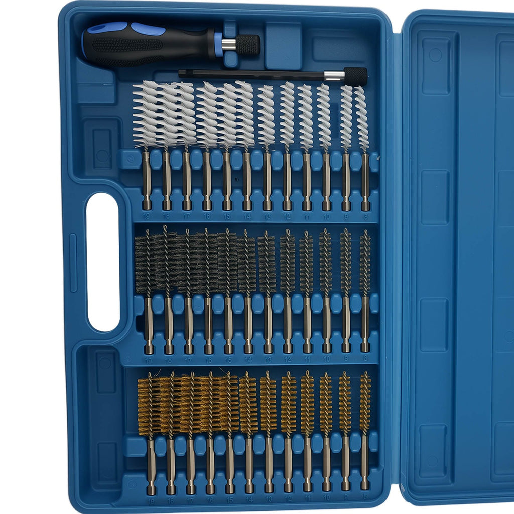 38 pieces Stainless Steel Brass Brush for Terminal Cleaning 8-19mm Handle