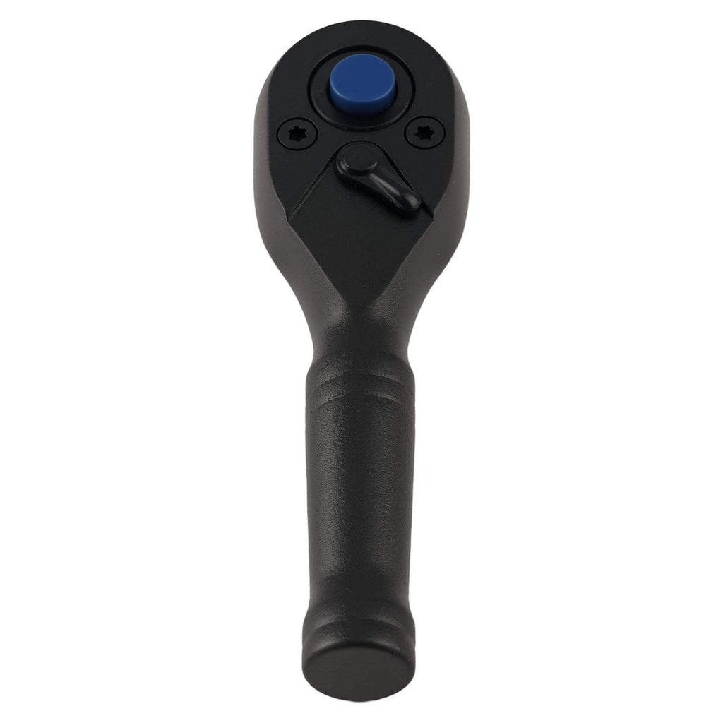 3 Pieces Stubby Ratchet Handle 3-Piece Set 1/4 3/8 1/2 Black