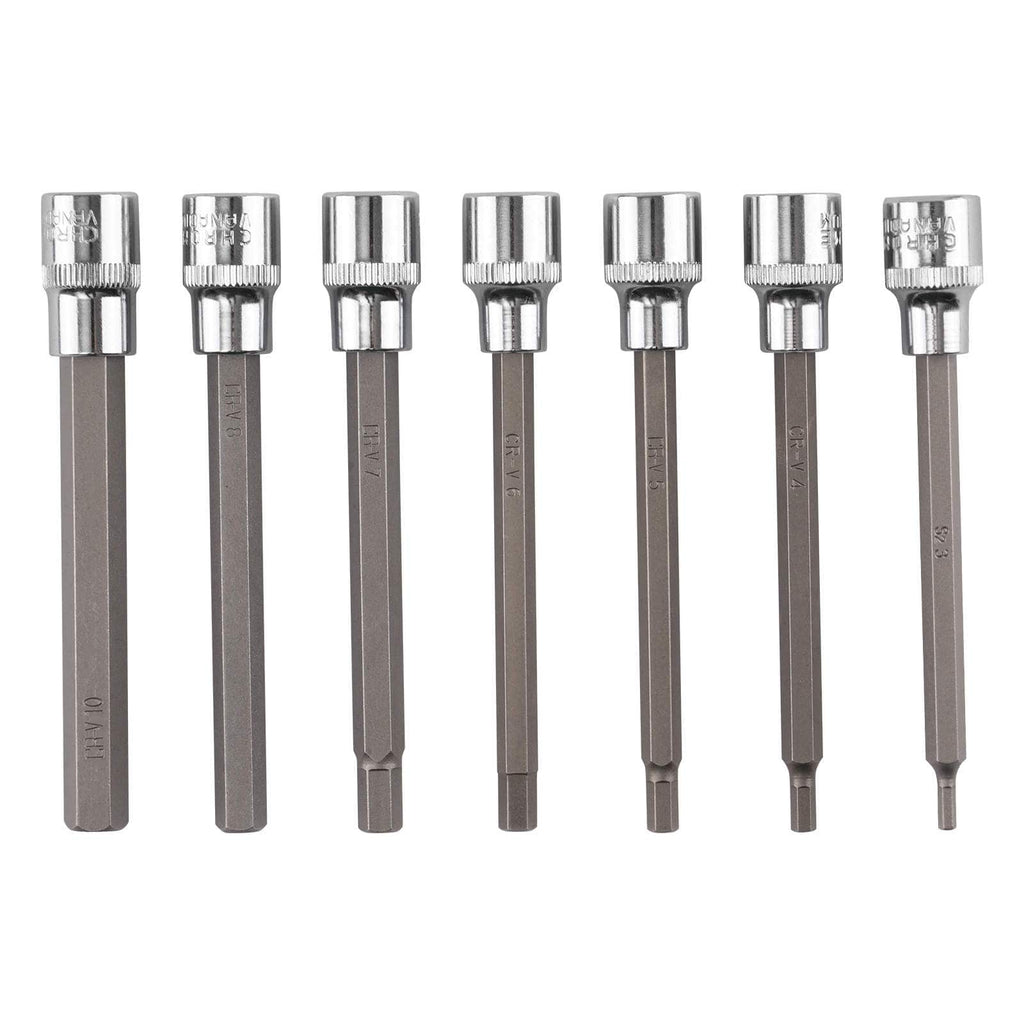 Hexagonal Allen Extractors 3-10mm for CRV Steel Case 7 Pieces