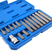 Load image into Gallery viewer, 15 Hexagon Allen Keys CRV 30/75mm H4 H5 H6 H7 H8 H10 H12 1/2" Socket