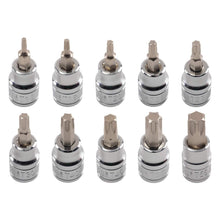 Laad de afbeelding in de galerijviewer, 10-Stuk 3/8" Torx Socket Set T10-T55 48mm CRV voor Tools