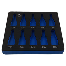 Laad de afbeelding in de galerijviewer, 10-Stuk 3/8" Torx Socket Set T10-T55 48mm CRV voor Tools