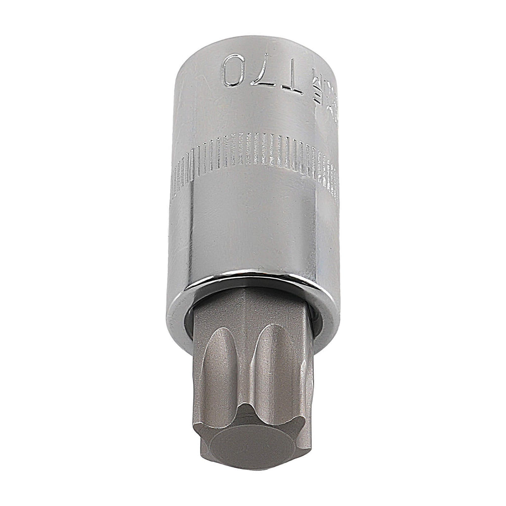 Set of 13 CRV Star Sockets 1/4 3/8 1/2 T8-T70 Storage