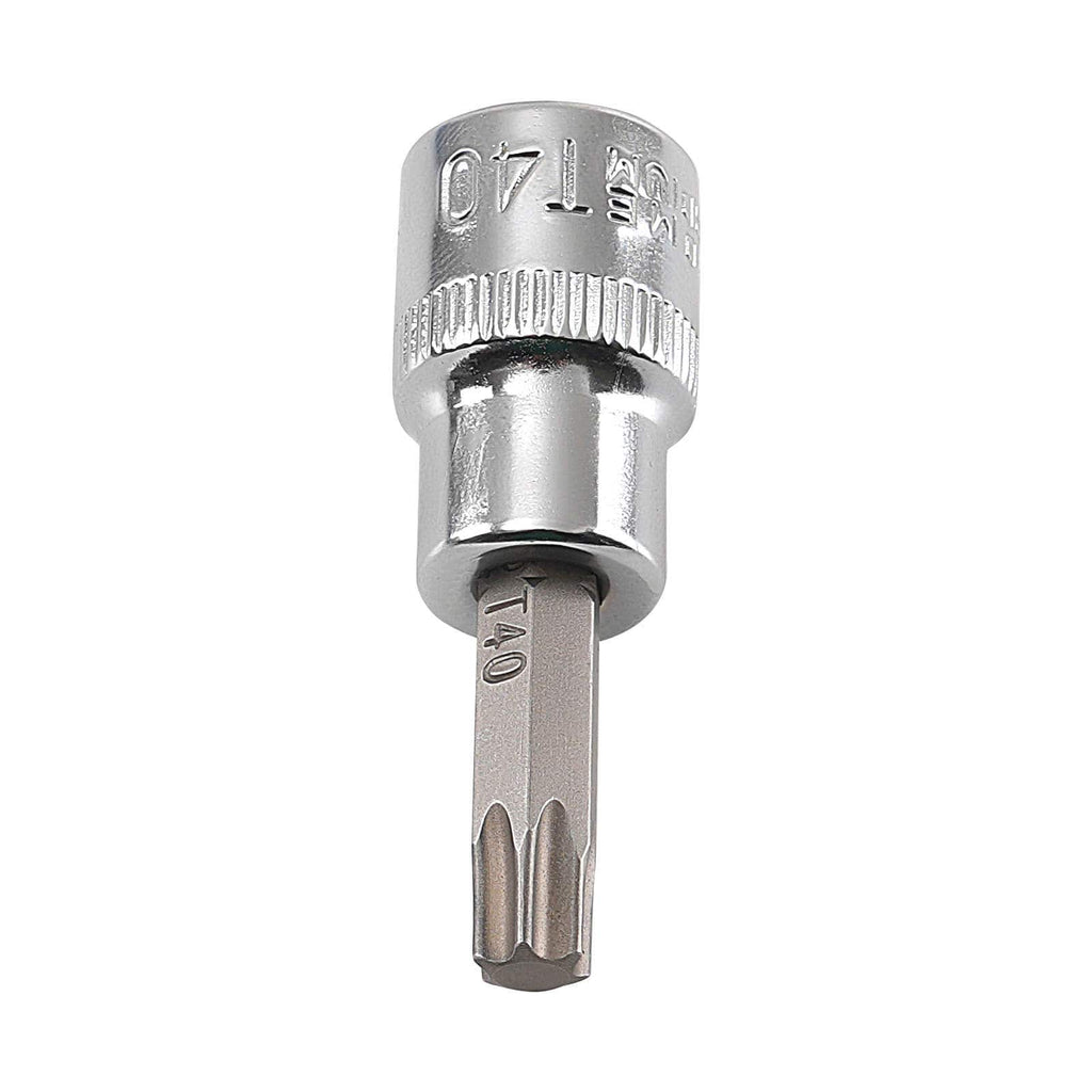 Set of 13 CRV Star Sockets 1/4 3/8 1/2 T8-T70 Storage