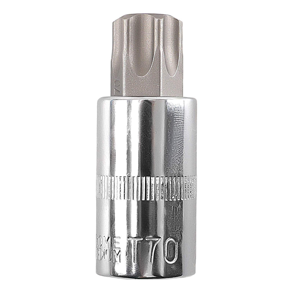 Set of 13 CRV Star Sockets 1/4 3/8 1/2 T8-T70 Storage