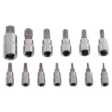 Load image into Gallery viewer, Set of 13 CRV Star Sockets 1/4 3/8 1/2 T8-T70 Storage