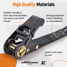 Load image into Gallery viewer, 4x Ratchet Straps with Hooks Tie Down Straps Lorry 997kg 4.5m Black