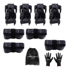 Load image into Gallery viewer, 4x Ratchet Tie Down Straps Truck 5208 lb 2.4m S-Hooks Black S-Hook Safety Clip