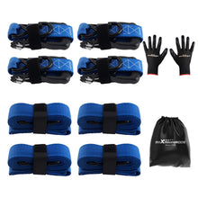 Load image into Gallery viewer, 4x Ratchet Tie Down Straps with Hooks Lashing Straps Tie Down Strap 5208 lb 2.4m Blue