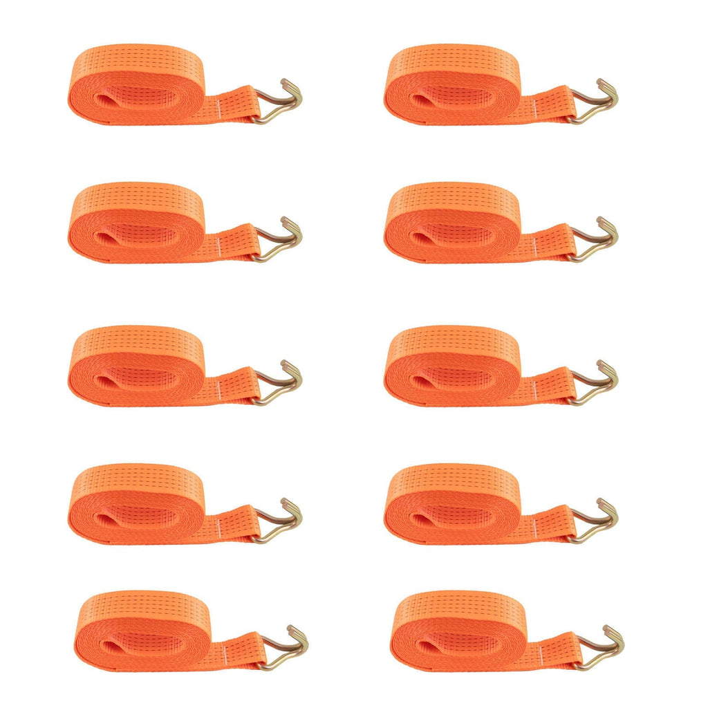 10x 5000kg 6m 5ton Professional Lashing Straps 2-piece Tie Down Straps Ratchet Straps Belts 5t