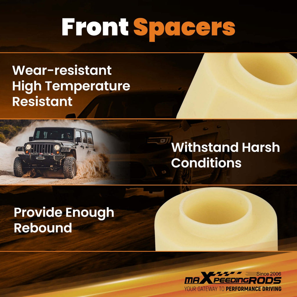 Voor 3 + achter 2 Inch Lift Kit Spacers geschikt voor Jeep Cherokee XJ 1984-2001 4WD 4X4