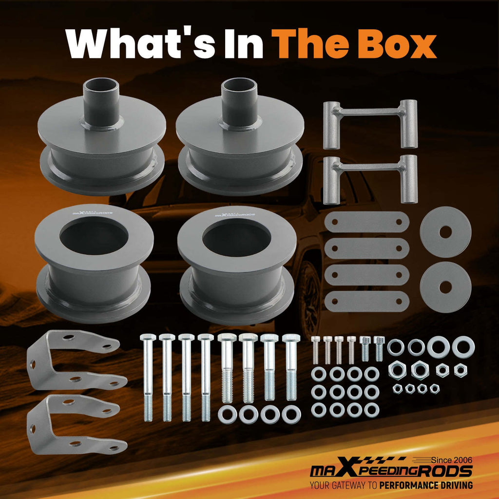 2.5 voor/ 2 achter Shackle Lift Kit geschikt voor Jeep Wrangler JK 4WD 4X4