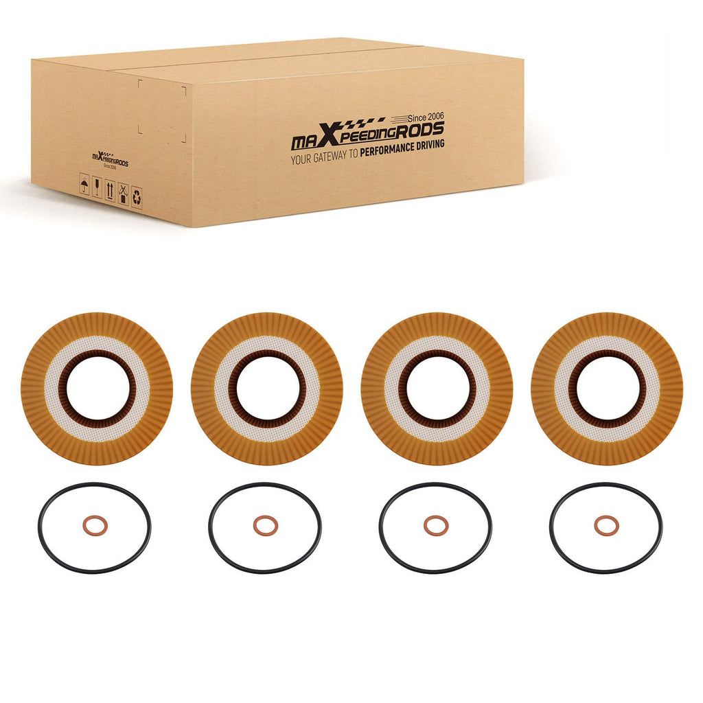 4 Oil Filters geschikt voor BMW 323Ci/325Ci 2000-2006 51223 Pleated Structure