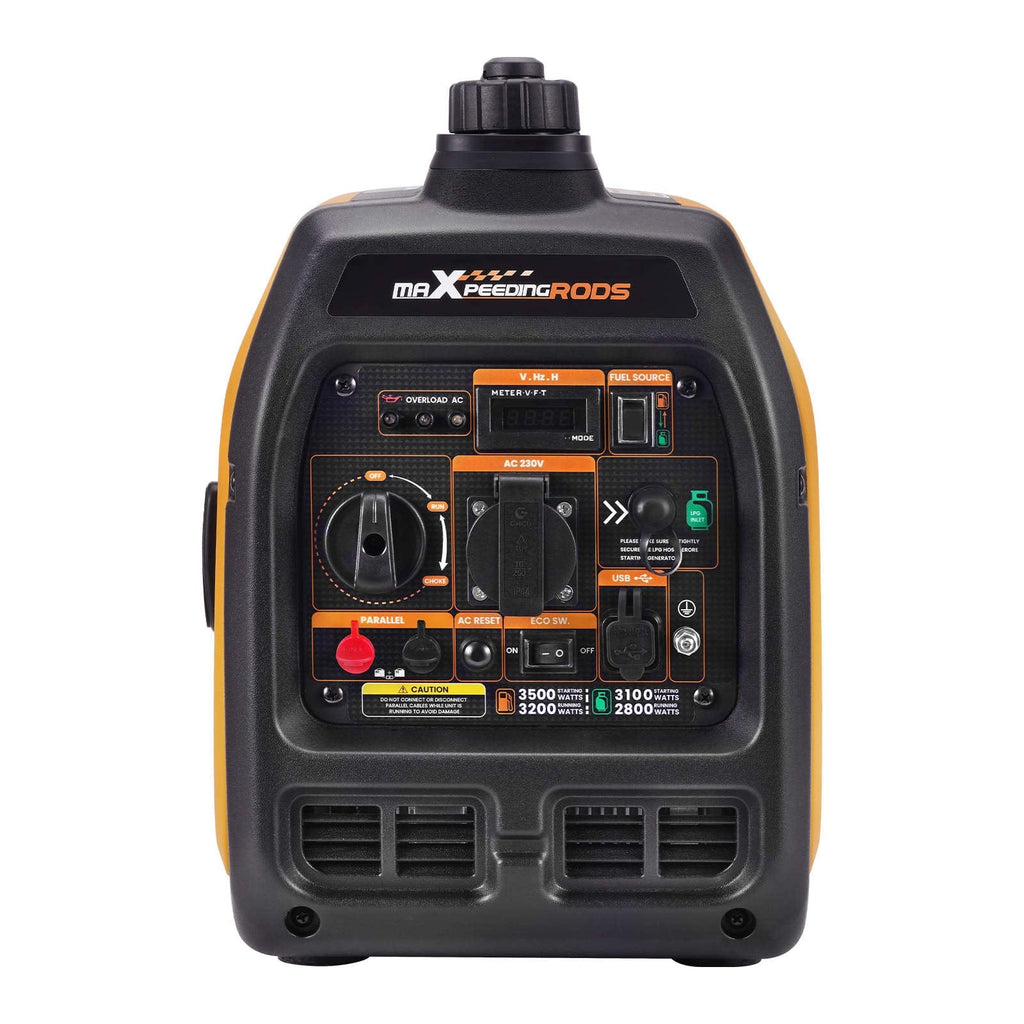 3200W/3500W Aggregaat Generator LPG & Benzine Dual Fuel – Draagbaar voor Caravan