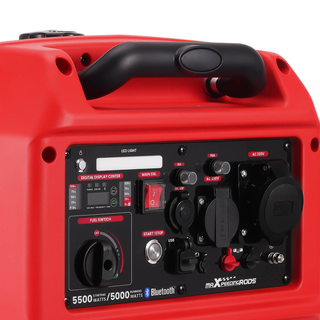 5000W/5500W Aggregaat Inverter Generator Benzine – Bluetooth & Elektrische Start