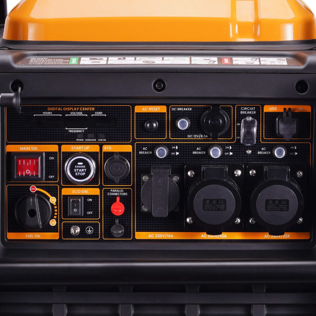 8kVA Aggregaat Inverter Generator Benzine met ATS Automaat & E-Start – Noodstroom