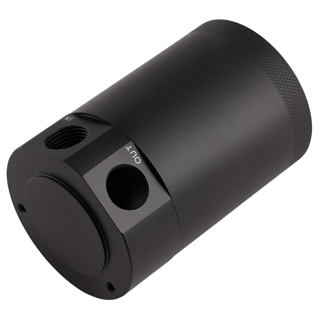 Universal 2-Port Aluminum Oil Catch Can Tank with Drain Valve