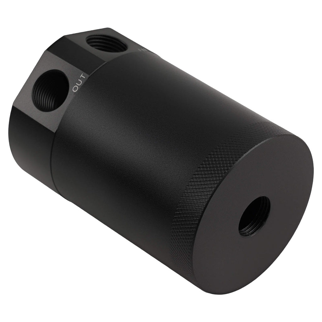 Universal 2-Port Aluminum Oil Catch Can Tank with Drain Valve