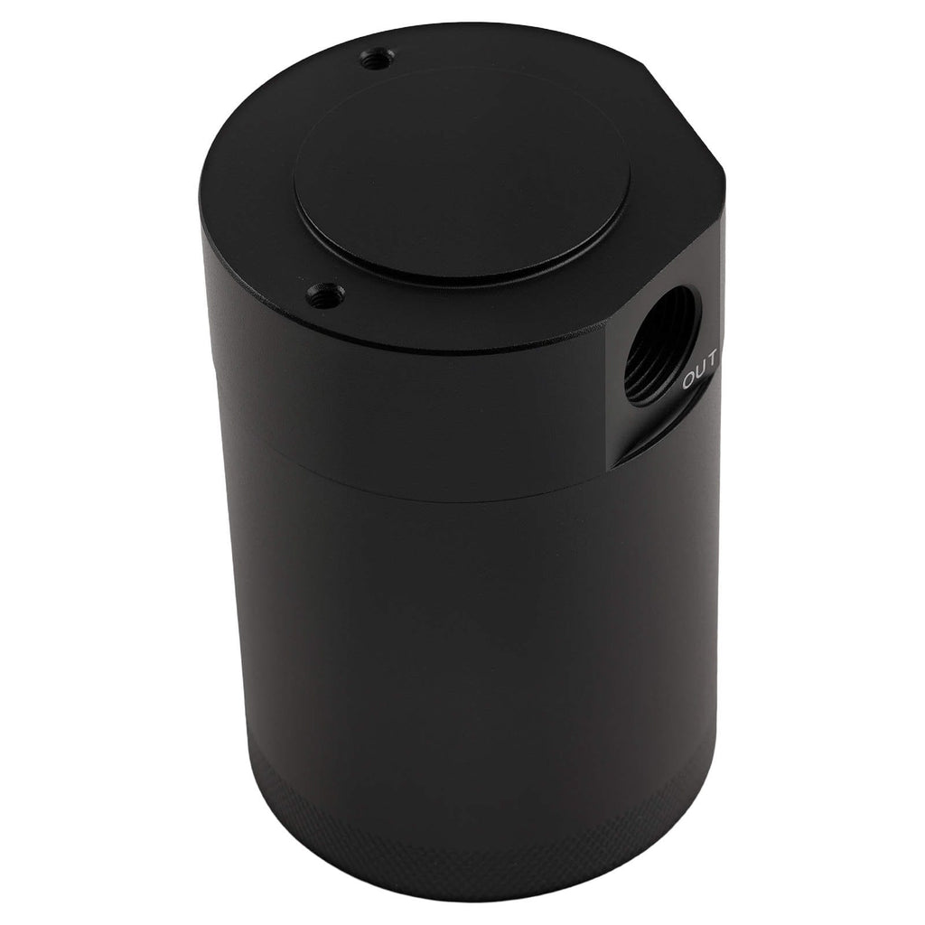 Universal 2-Port Aluminum Oil Catch Can Tank with Drain Valve