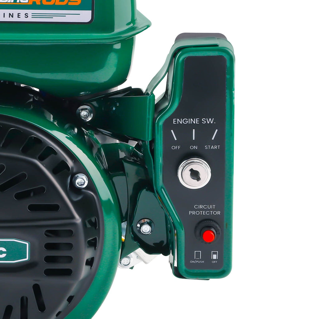 4-stroke OHV 212cc gasoline engine horizontal shaft electric start engine