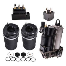 Laad de afbeelding in de galerijviewer, 2x Luchtveer voor + Compressor + Klep Block geschikt voor Mercedes ML W164 GL X164