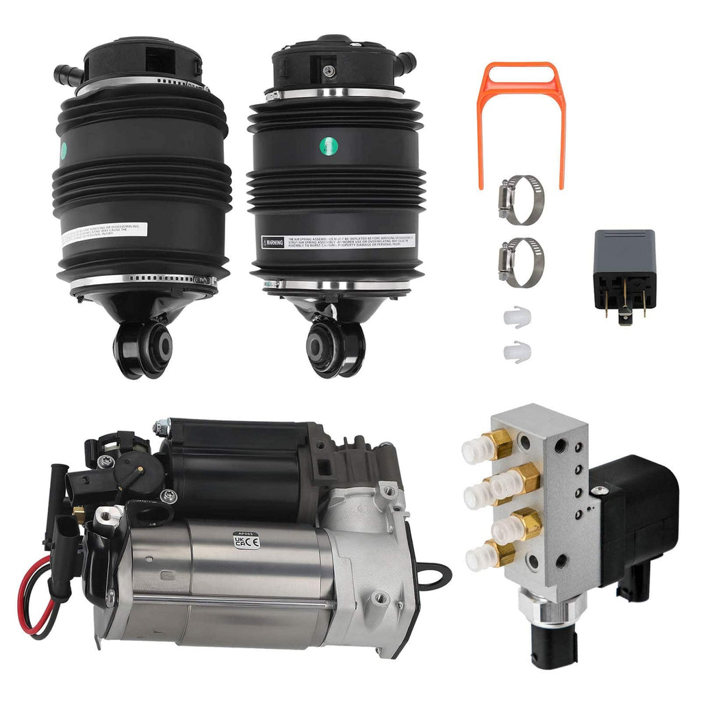 2x achter Luchtveer 3-Pin + Compressor + Klep Block geschikt voor Mercedes E-Klasse W211